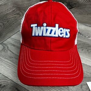 Twizzlers Embroidered Trucker Baseball Cap Hat Snapback Red One Size
